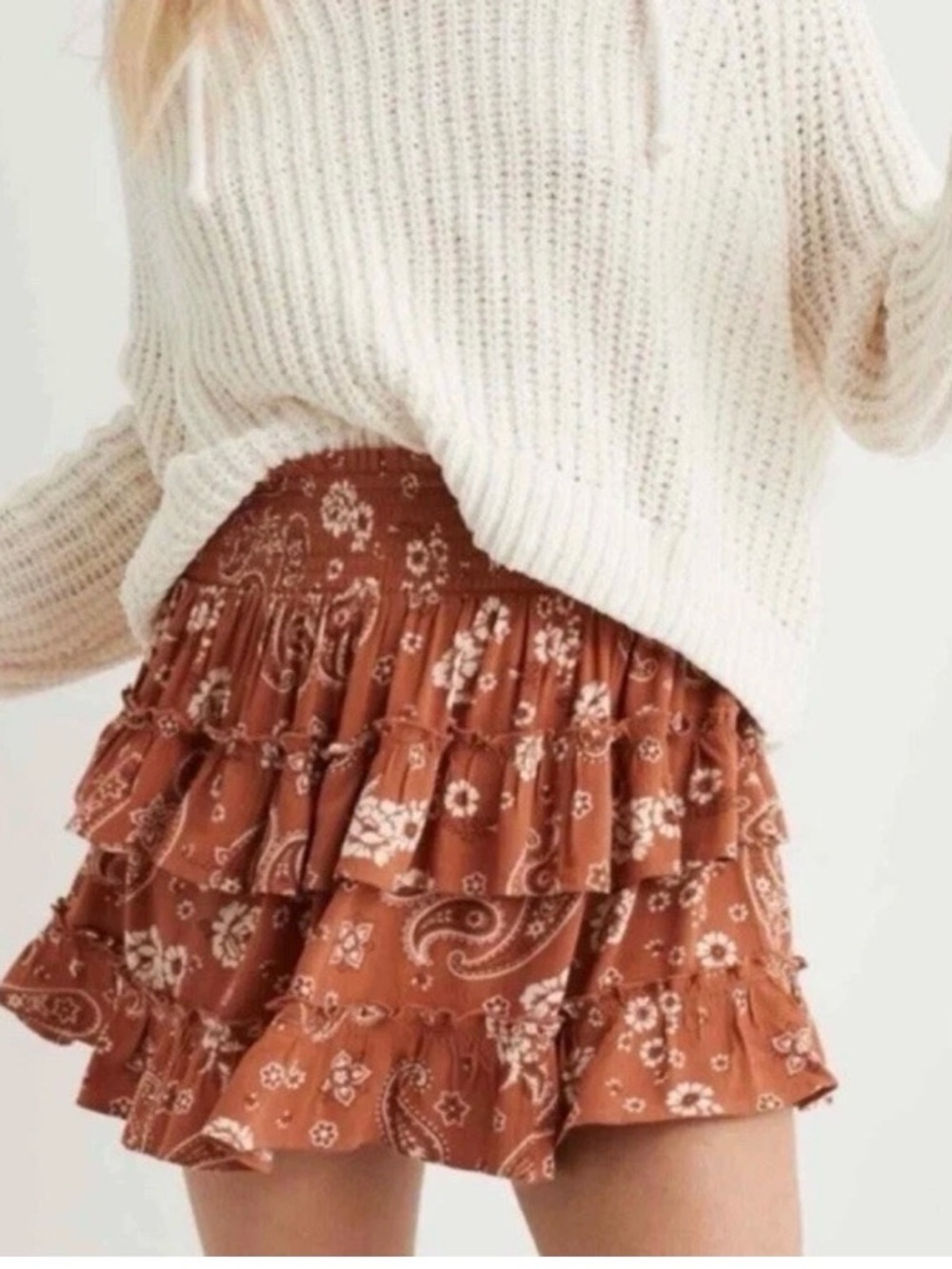 Aerie Ruffle mini skirt